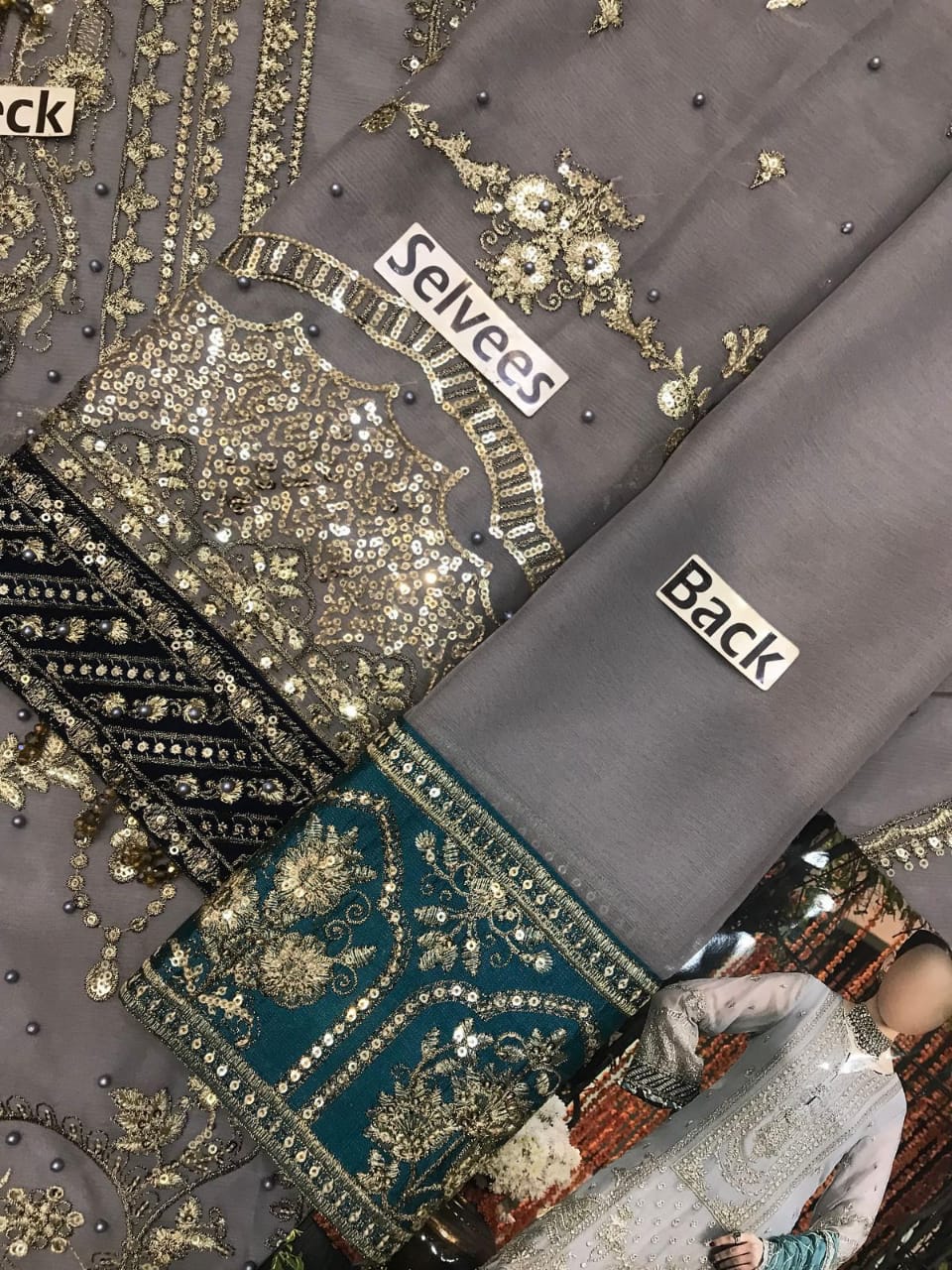 The Desire By Libas Chiffon Embroidered Unstitched Collection RANG-E-MEHFIL 005