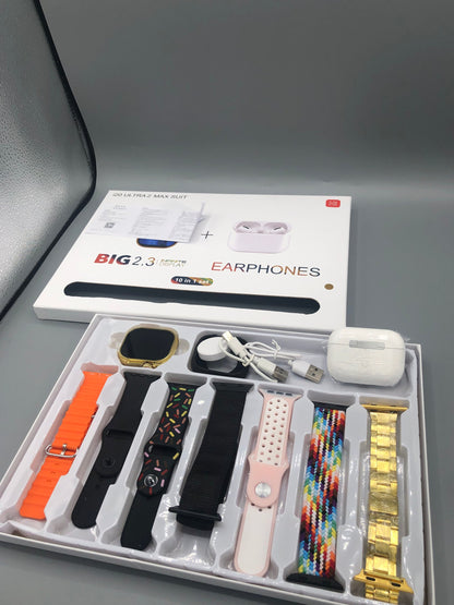 7 Straps + Earbuds i20 Max Watch