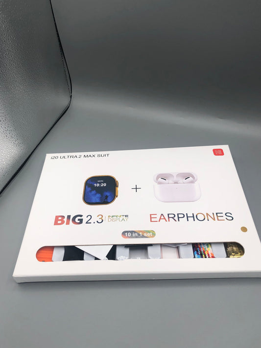 7 Straps + Earbuds i20 Max Watch